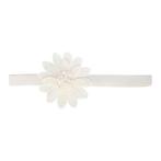 Haarband Bloem - Gehaakt 10cm pastel – Wit, Nieuw