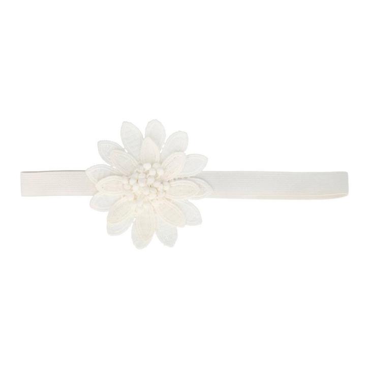 Haarband Bloem - Gehaakt 10cm pastel – Wit, Sieraden, Tassen en Uiterlijk, Uiterlijk | Haarverzorging