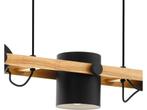 EGLO Hornwood Hanglamp - E27 - 78 cm - Zwart/Crème/Bruin -, Verzenden, Zo goed als nieuw