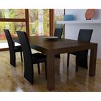 vidaXL Eetkamerstoelen 4 st kunstleer zwart, Verzenden, Nieuw, Zwart