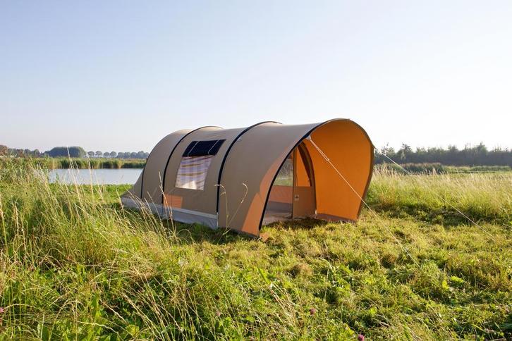 Tunneltent Opera Beige/Zwart (2019), Caravans en Kamperen, Tenten, Gebruikt, tot en met 2, Ophalen