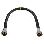 Gasslang compleet - Rubber - 60cm - Zwart, Verzenden, Nieuw