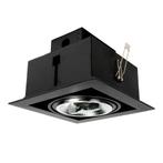 Vierkante inbouwspot AR111 | 160x160mm | Enkel | Zwart, Huis en Inrichting, Lampen | Spots, Nieuw, Ophalen of Verzenden, Modern