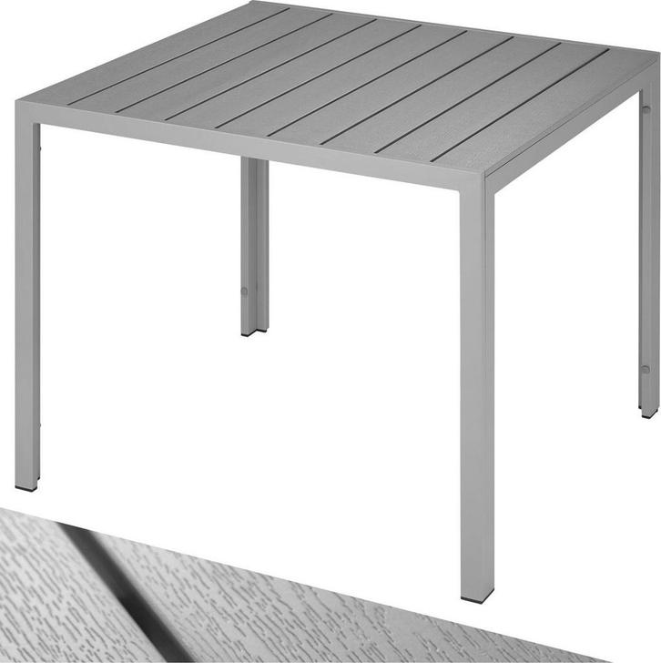 tectake® Tuintafel - Balkontafel - Terrastafel met Aluminium, Huis en Inrichting, Tafels | Eettafels, Zo goed als nieuw, Verzenden