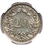 Zwitserland, Bern 20 Rappen 1884 - NGC MS62, Postzegels en Munten, Munten | Europa | Niet-Euromunten