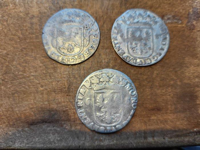 Nederland. Drie keer Rijderschelling Deventer (1686, 1690 en, Postzegels en Munten, Munten | Nederland