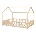 Kinderbed Hesel huisbed met uitvalbeveiliging 140x200 cm hou, Kinderen en Baby's, Kinderkamer | Bedden, Verzenden, Nieuw