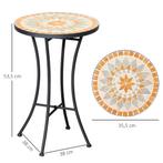 TRUUSK Bijzettafel Tuintafel Bloemenkruk Rond Ø35,5 Cm Weerb, Verzenden, Nieuw
