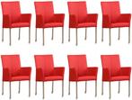 Leren Eetkamerstoelen Comfort Rood Rode Keukenstoel, Nieuw, Vijf, Zes of meer stoelen, Leer, Ophalen of Verzenden
