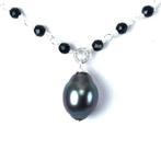 Zonder Minimumprijs - Halsketting Zilver Parel - Spinel -, Sieraden, Tassen en Uiterlijk, Kettingen, Nieuw
