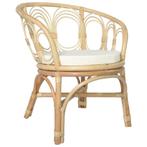 Natuurlijke Rattan Eetstoel | Tweedekansje | Comfort, Huis en Inrichting, Stoelen, Ophalen of Verzenden, Nieuw, Wit
