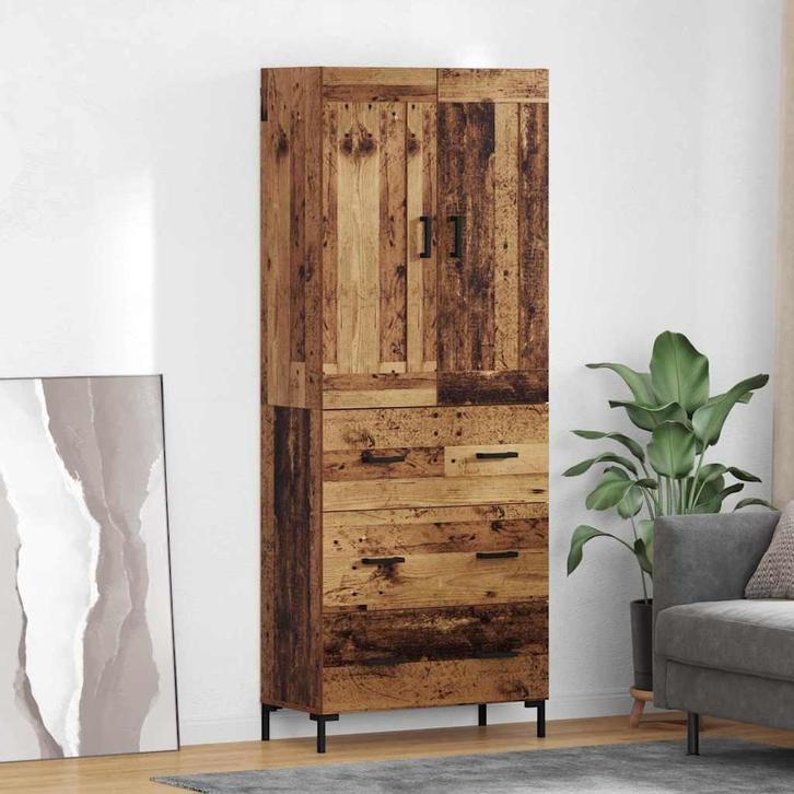 vidaXL buffetkast met lade 2 pcs Oud Hout Bewerkt hout, Huis en Inrichting, Kasten | Buffetkasten, Nieuw, Minder dan 50 cm, Overige houtsoorten