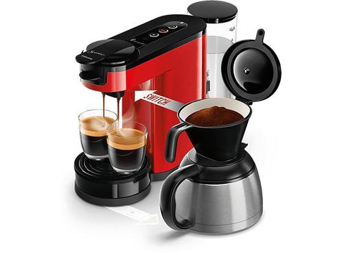 Philips -  Switch  Pad- En Filterkoffiezetapparaat Rood, Witgoed en Apparatuur, Koffiezetapparaten, 4 tot 10 kopjes, Nieuw, Koffiepads en cups