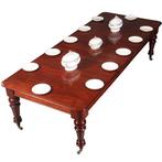 Smetteloze prachtige lange tafel Pullout of coulissetafel ca, Antiek en Kunst, Antiek | Meubels | Tafels, Ophalen of Verzenden