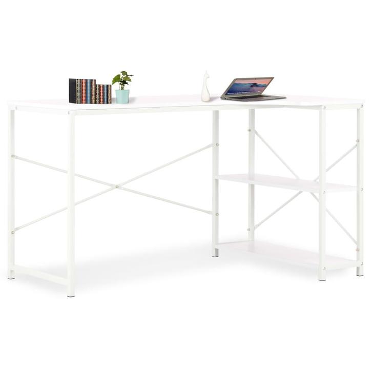 vidaXL Computerbureau 120x72x70 cm wit, Huis en Inrichting, Bureaus, Nieuw, Verzenden