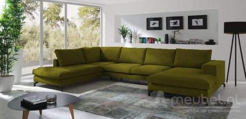 U-Bankstel Stroe - loungebanken - Groen, Huis en Inrichting, Banken | Sofa's en Chaises Longues, Nieuw, Stof
