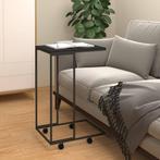 vidaXL Bijzettafel met wieltjes 40x30x63,5 bewerkt hout, Huis en Inrichting, Tafels | Salontafels, Minder dan 50 cm, 50 tot 100 cm
