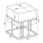 Krukje en bijzettafel Tas vierkant 38x38x38 cm 2-in-1 set be, Verzenden, Nieuw