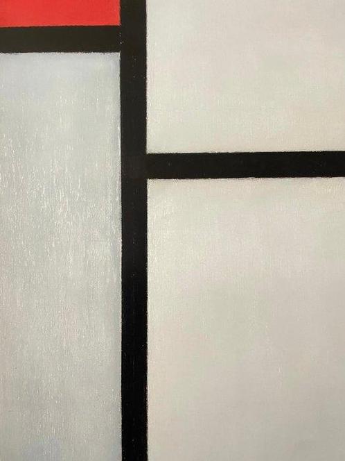 Piet Mondrian (after) - Compositie met rod, blauw, Swartz,, Antiek en Kunst, Kunst | Tekeningen en Foto's