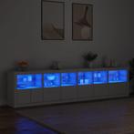 vidaXL Dressoir met LED-verlichting 283x37x67 cm wit, Minder dan 50 cm, Verzenden, 75 cm of meer, Nieuw