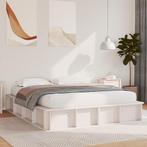 vidaXL Bedframe met Opbergruimte in Wit, 160 x 200 cm, van, Huis en Inrichting, Verzenden, Nieuw, Wit, Hout