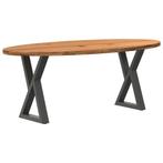 vidaXL Eettafel 200x100x74 cm ovaal massief eikenhout, Huis en Inrichting, Tafels | Eettafels, Verzenden, Nieuw