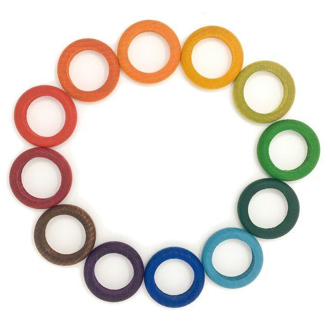 Grapat - 12 regenboog ringen - Grapat, Kinderen en Baby's, Speelgoed | Overig