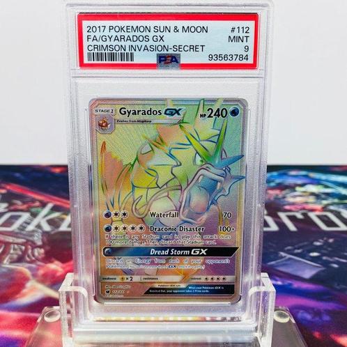 Pokémon Graded card - FA Gyarados GX #112 Crimson, Hobby en Vrije tijd, Verzamelkaartspellen | Pokémon