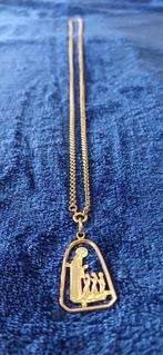 Ketting met hanger - 19.2 kt. Geel goud - Fio met religieuze, Sieraden, Tassen en Uiterlijk, Antieke sieraden