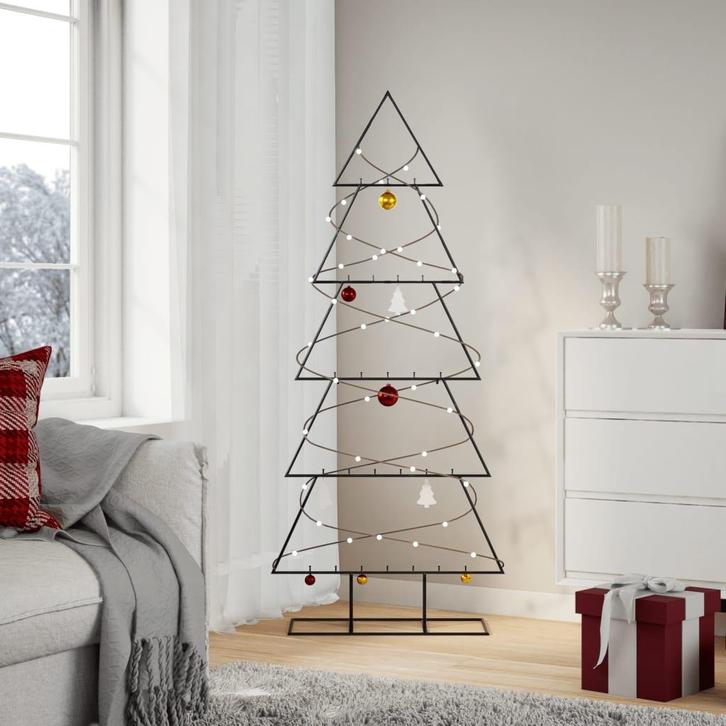 vidaXL Kerstdecoratie kerstboom 150 cm metaal zwart, Diversen, Kerst, Nieuw, Verzenden