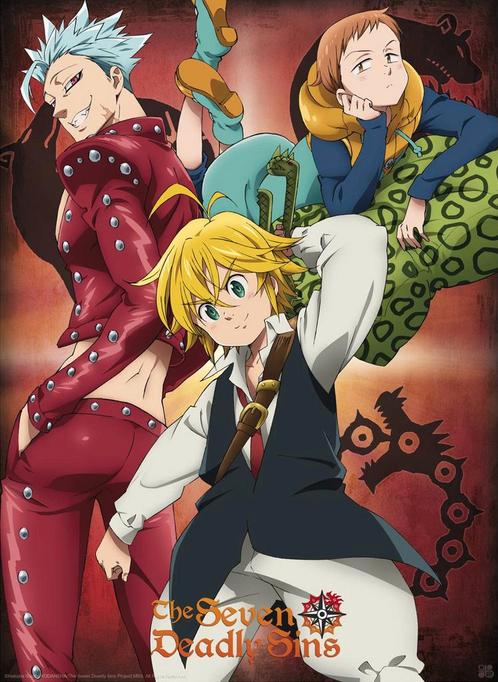 Poster The Seven Deadly Sins Ban King and Meliodas 38x52cm, Verzamelen, Posters, Nieuw, A1 t/m A3, Verzenden