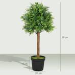TRUUSK Kunstplant Kunstmatige Buxusboom 90cm - Plastic Plant, Huis en Inrichting, Verzenden, Nieuw