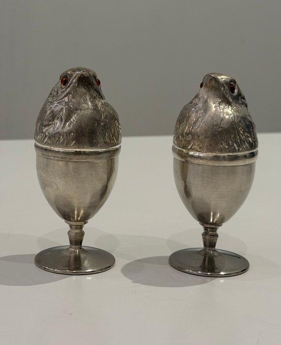 Eierdopje - Verzilverd, Antiek en Kunst, Antiek | Meubels | Tafels