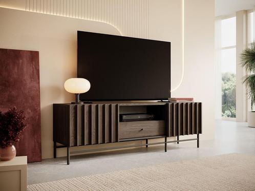 Meubella TV-Meubel Paz eiken 160 cm, Huis en Inrichting, Kasten | Televisiemeubels, 150 tot 200 cm, 25 tot 50 cm, Nieuw, Overige materialen