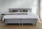 ACTIE! Boxspring Venetië 140 200 Grijs, Huis en Inrichting, Verzenden, Nieuw, 140 cm, Twijfelaar