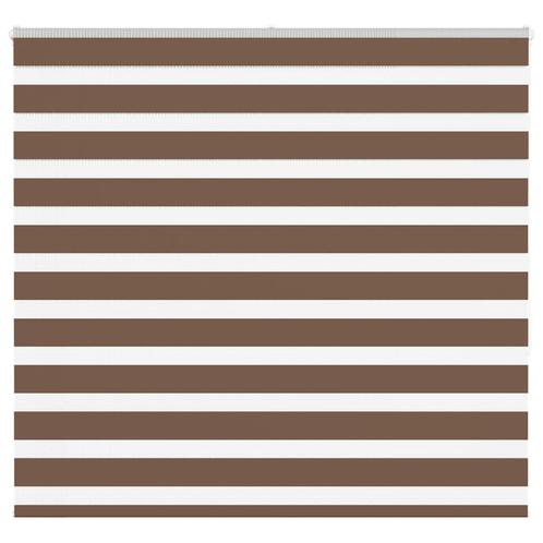 vidaXL Zebra rolgordijn 155x150 cm stofbreedte 150,9cm, Huis en Inrichting, Stoffering | Gordijnen en Lamellen, Bruin, Nieuw, Verzenden
