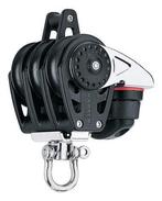 Harken Carbo 40mm drieschijfsblok met hondsvot en klem, Ophalen of Verzenden, Nieuw