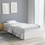 vidaXL Bedframe massief hout wit 75x190 cm, Eenpersoons, Verzenden, Wit, Nieuw