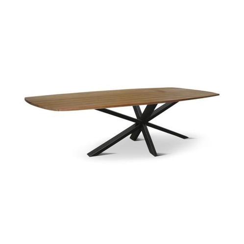 Tuintafel Aras | 300 cm | teak naturel | star tafelvoet me.., Tuin en Terras, Overige Tuin en Terras, Nieuw, Verzenden