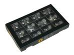 Stervormige kerstballen van glas in clear pearl - 40 mm (box, Ophalen of Verzenden, Nieuw