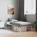 vidaXL Bedframe metaal wit 75 x 190 cm, Huis en Inrichting, Slaapkamer | Bedden, Eenpersoons, Verzenden, Wit, Nieuw
