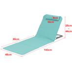 Strandmat Donostia met rugleuning set van 2 turquoise, Verzenden, Nieuw