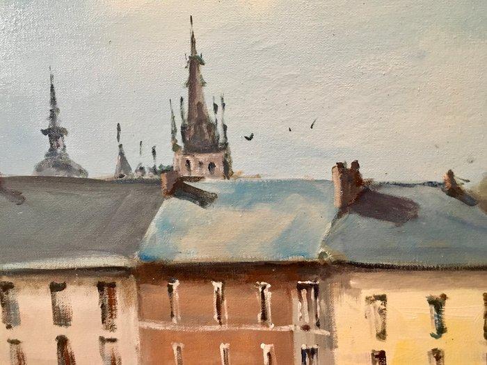 Philippe Laurent (XX-XXI) - Les quais, Antiek en Kunst, Kunst | Schilderijen | Klassiek