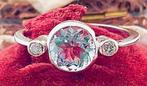 Zonder Minimumprijs - Ring - 18 karaat Witgoud Aquamarijn -, Sieraden, Tassen en Uiterlijk, Ringen, Nieuw