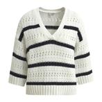 Milano Italy • gestreepte trui • 36, Kleding | Dames, Truien en Vesten, Verzenden, Wit, Maat 36 (S), Milano Italy