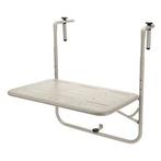 Balkontafel | Gardalux | 60 x 43 cm (Inklapbaar, Beige), Tuin en Terras, Verzenden, Nieuw
