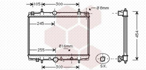 RADIATOR VOOR PEUGEOT 406 8_ 1995-1999 133054, Auto-onderdelen, Airco en Verwarming, Nieuw, Ophalen of Verzenden