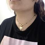 Pomellato bicolor massief gouden collier met vaste hanger, Sieraden, Tassen en Uiterlijk, Ophalen of Verzenden, Gebruikt, Overige kleuren