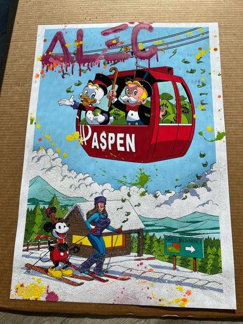 Alec Monopoly (1986) - Aspen Snow Day (artist proof - hand, Antiek en Kunst, Kunst | Schilderijen | Modern