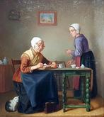 Johannes Helder (1842-1913) - Moeder en dochter in interieur